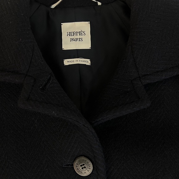 Hermes navy chervon pattern short coat - Picture 9 of 9
